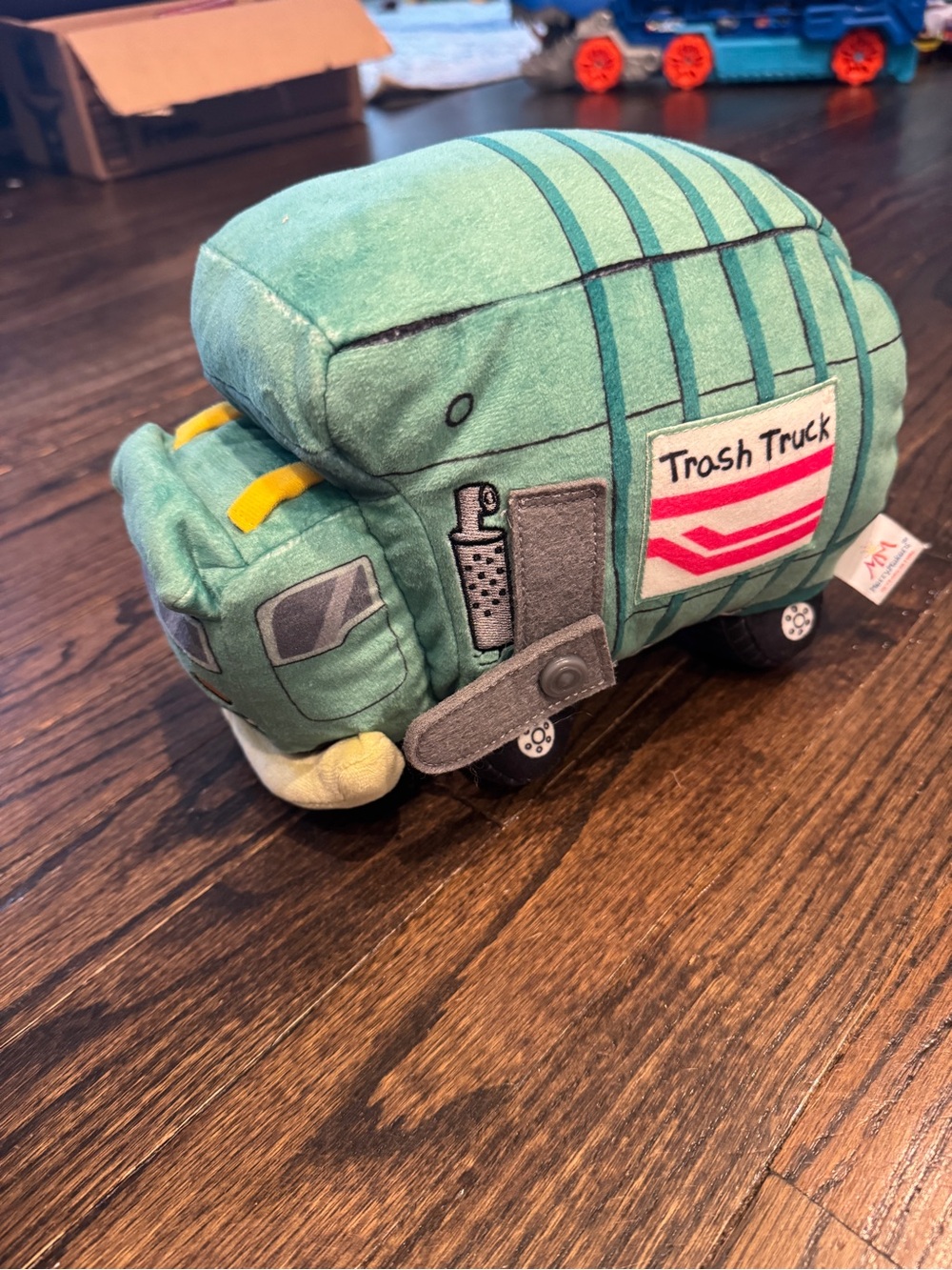 Plush Green Trash Truck Soft Toy